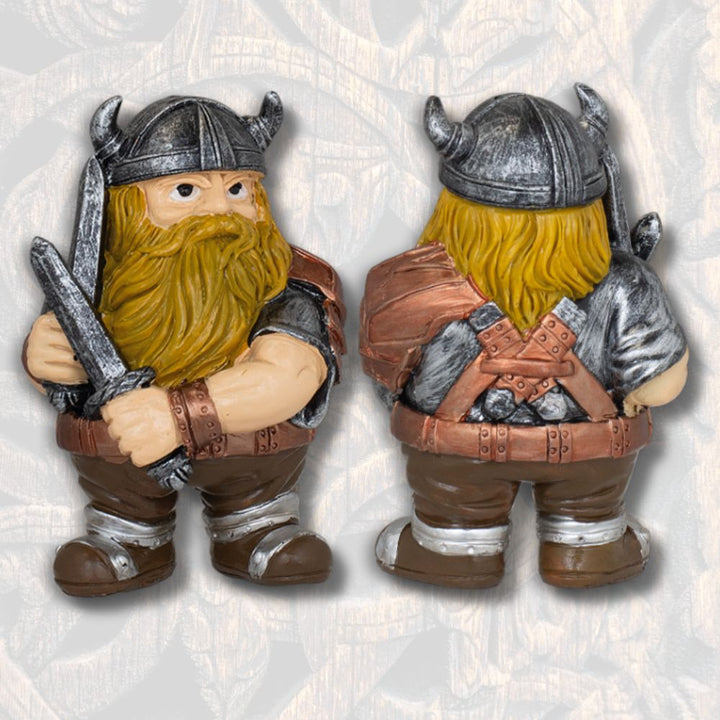 Figura de resina vikingo con 2 espadas (10,5 cm.)
