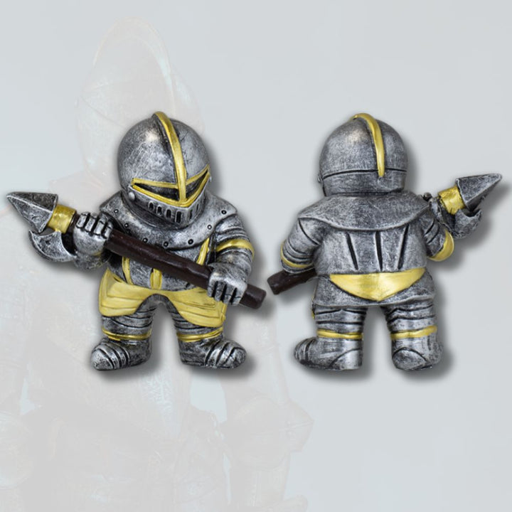 Figura de resina guerrero medieval con lanza (10,5 cm.)