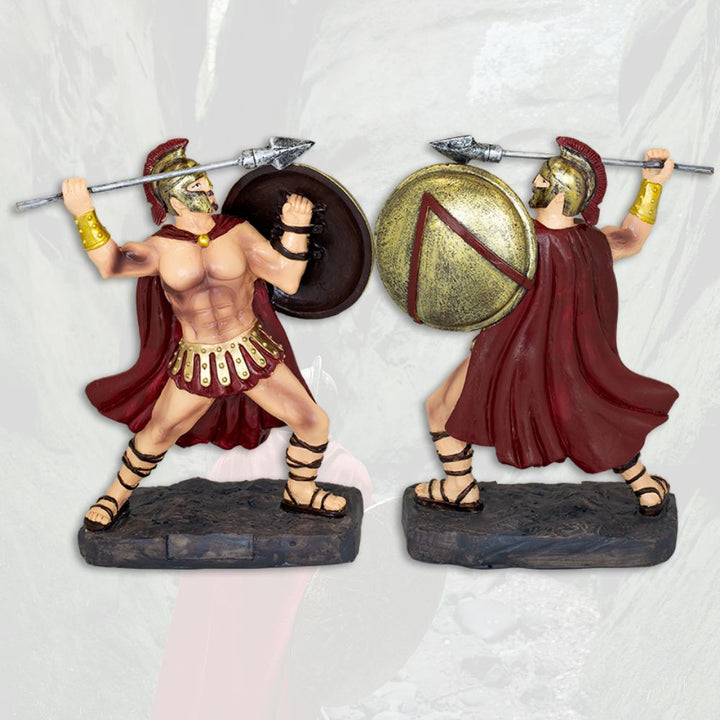 Figura de resina guerrero Espartano con lanza (12 cm.)