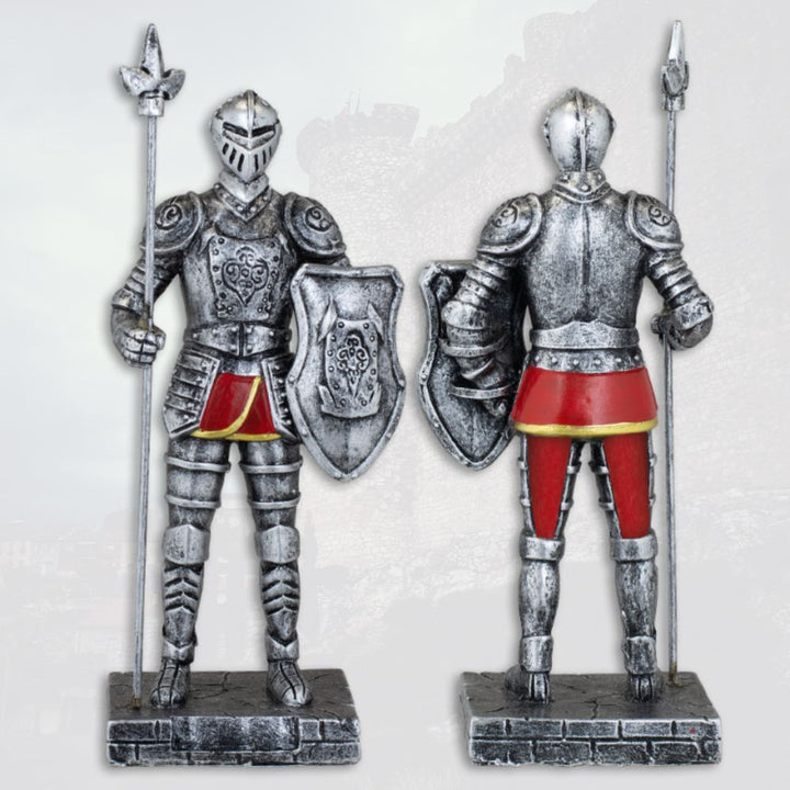 Figura de resina guerrero medieval con lanza (18 cm.)