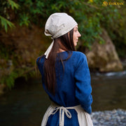 Gorro medieval lino y algodón modelo Birgita, color natural