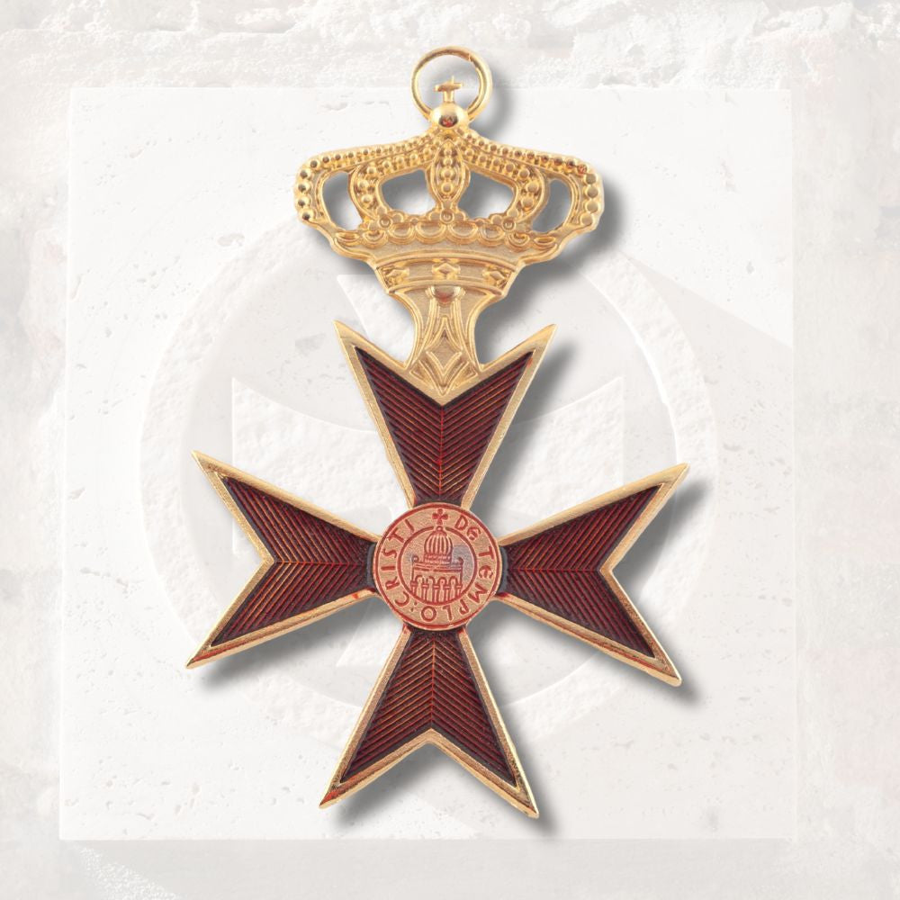 Medalla Templaria dorada y roja