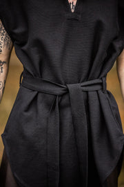 Túnica medieval negra de arquero modelo Aldón, unisex