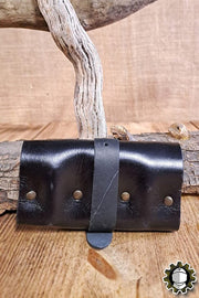 Bolso medieval en cuero negro para 3 pociones, Tarryon