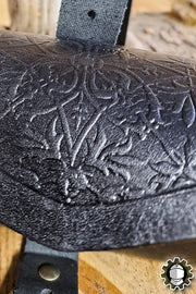 Bolso medieval en cuero negro para 3 pociones, Tarryon