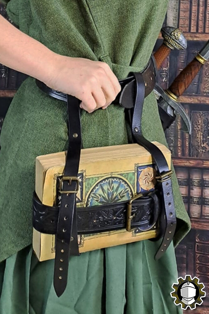 Portalibros medieval par cinturón modelo Tarryon, colo negro