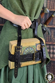 Portalibros medieval par cinturón modelo Tarryon, colo negro