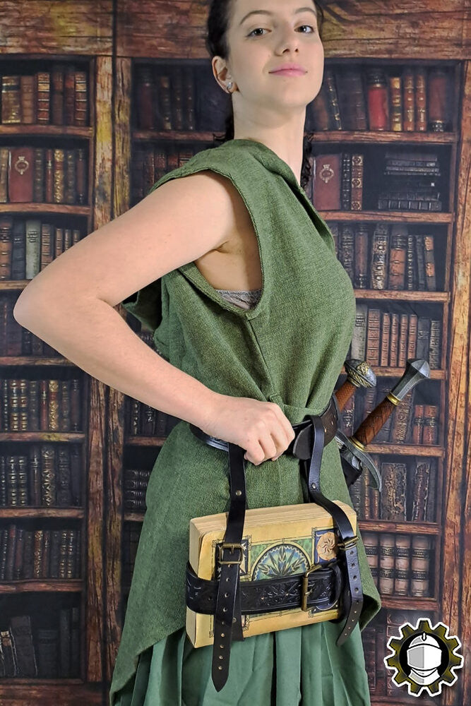 Portalibros medieval par cinturón modelo Tarryon, colo negro