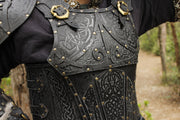 Peto vikingo en cuero modelo Baldur, negro