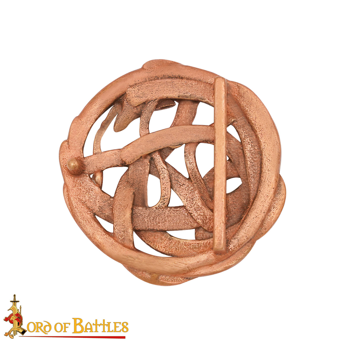 Hebilla vikinga serpiente para cinturón, en bronce
