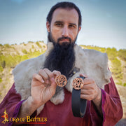 Hebilla vikinga serpiente para cinturón, en bronce