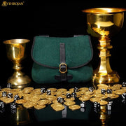Bolso medieval para LARP en verde
