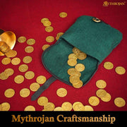 Bolso medieval para LARP en verde
