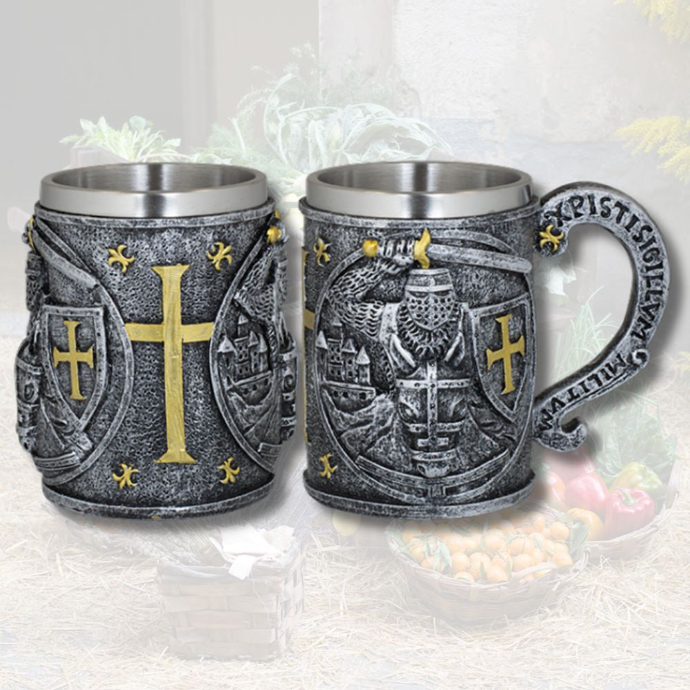 Taza de resina Guerrero Templario (12,5 cm.)