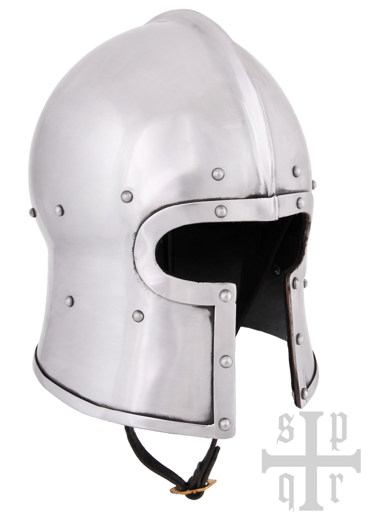 Barbuta medieval apertura en T, 2 mm.
