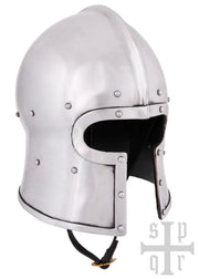 Barbuta medieval apertura en T, 2 mm.