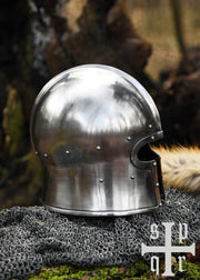 Barbuta medieval apertura en T, 2 mm.