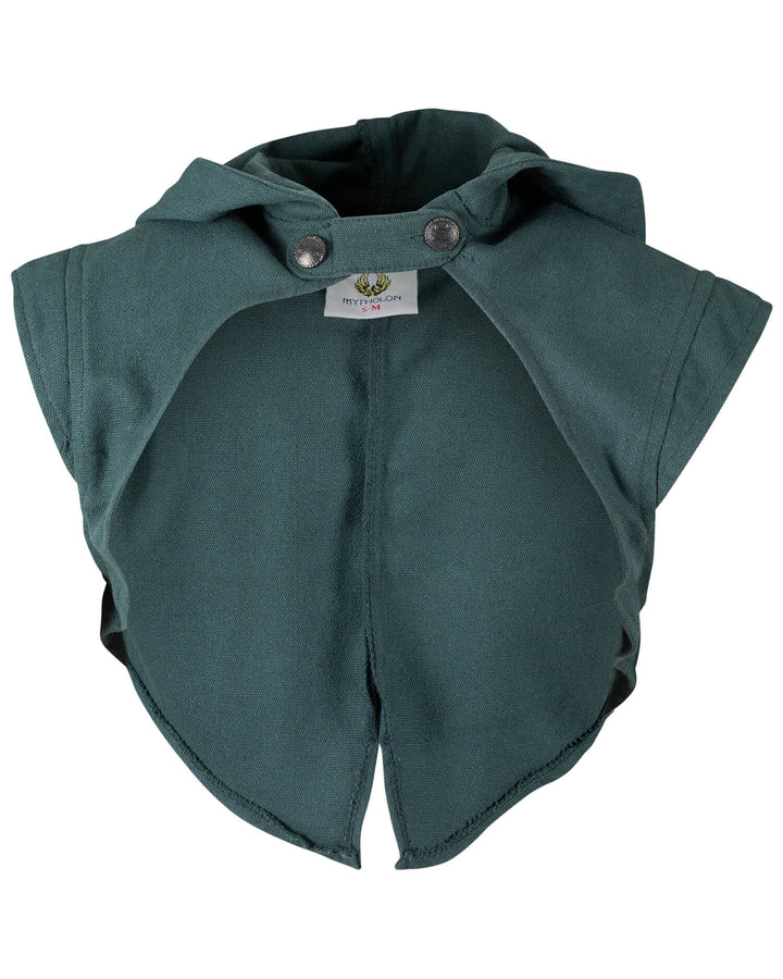 Cubre-hombros con capucha medieval Galatea, color verde