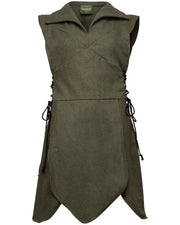 Túnica medieval en lana modelo Galatea, color verde