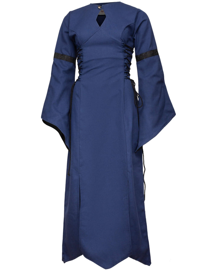 Vestido medieval algodón modelo Antaris, color azul