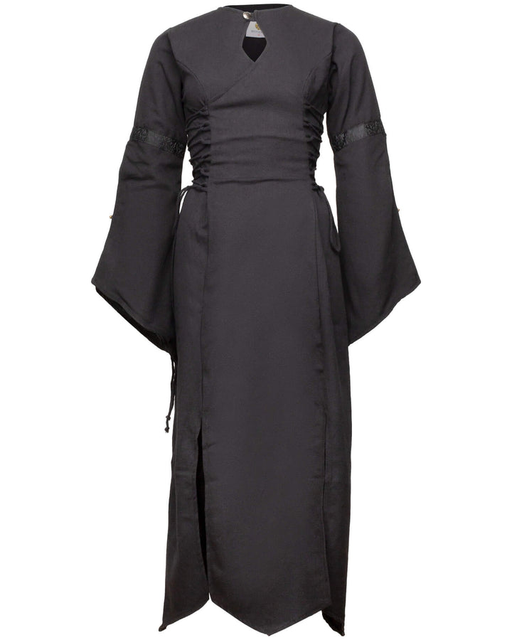 Vestido medieval algodón modelo Antaris, color negro