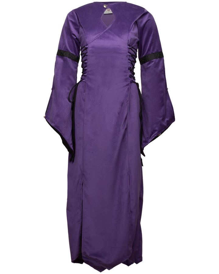Vestido medieval terciopelo modelo Antaris, color violeta