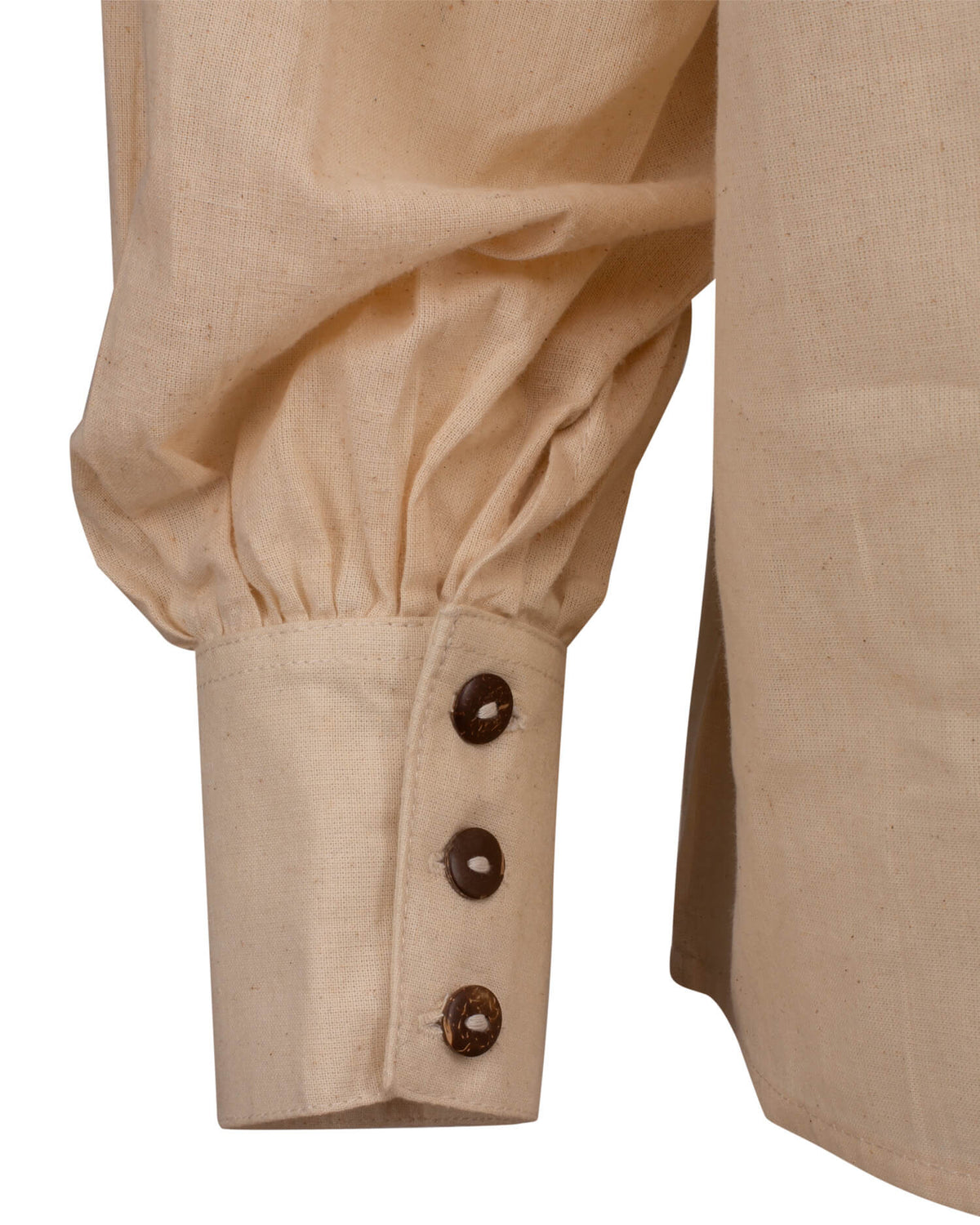 Camisa medieval algodón modelo Bartold, color blanco natural