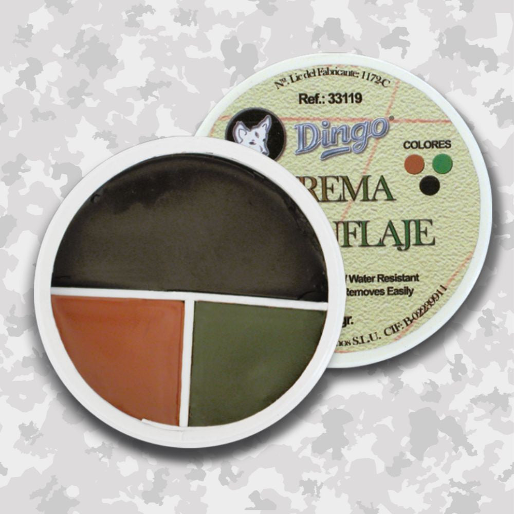 Tarro pintura camuflaje negro, marrón y verde oscuro