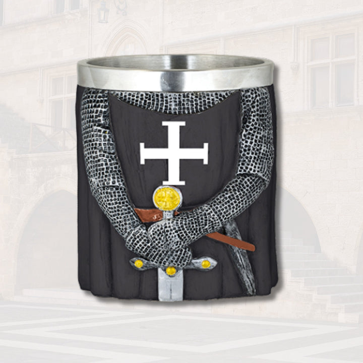 Vaso medieval en resina para chupitos diseño Caballero Templario