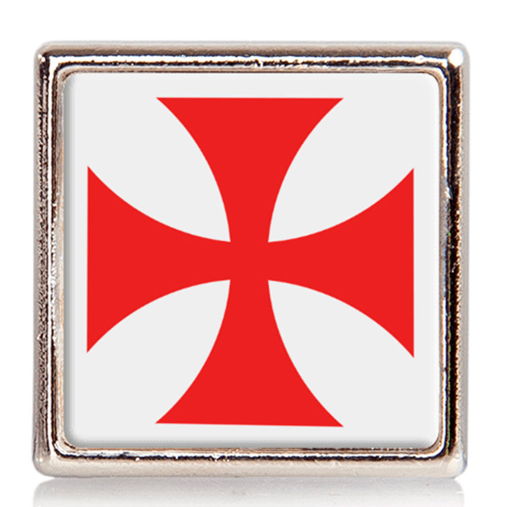 Pin Cruz Caballeros Templarios, cuadrado