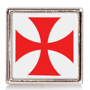 Pin Cruz Caballeros Templarios, cuadrado