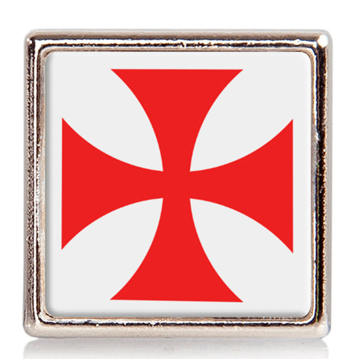Pin Cruz Caballeros Templarios, cuadrado