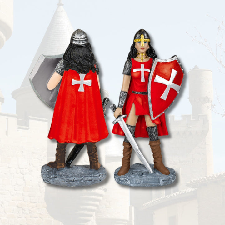 Figura medieval en resina modelo Templaria (19 cm.)