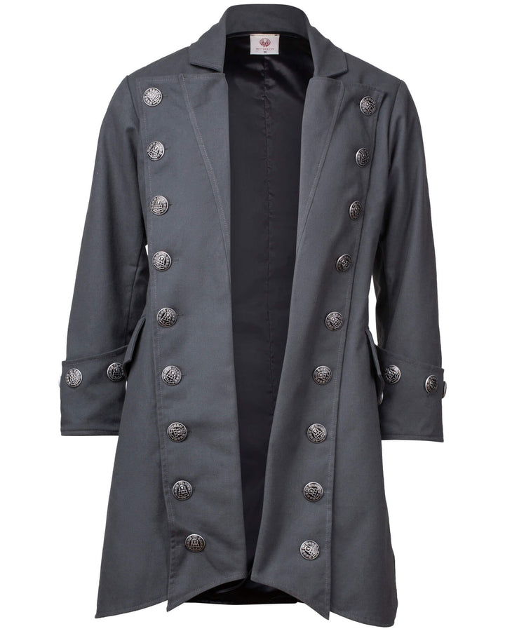 Abrigo medieval Pirata modelo Capitan Chad, color gris