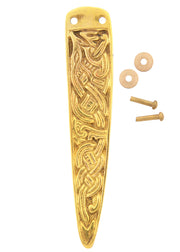 Accesorio de extremo de cinturón Vikingo, latón