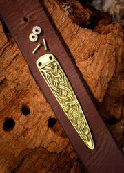 Accesorio de extremo de cinturón Vikingo, latón