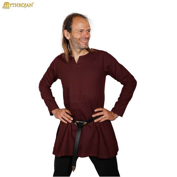 Túnica medieval algodón modelo Raider, color marrón