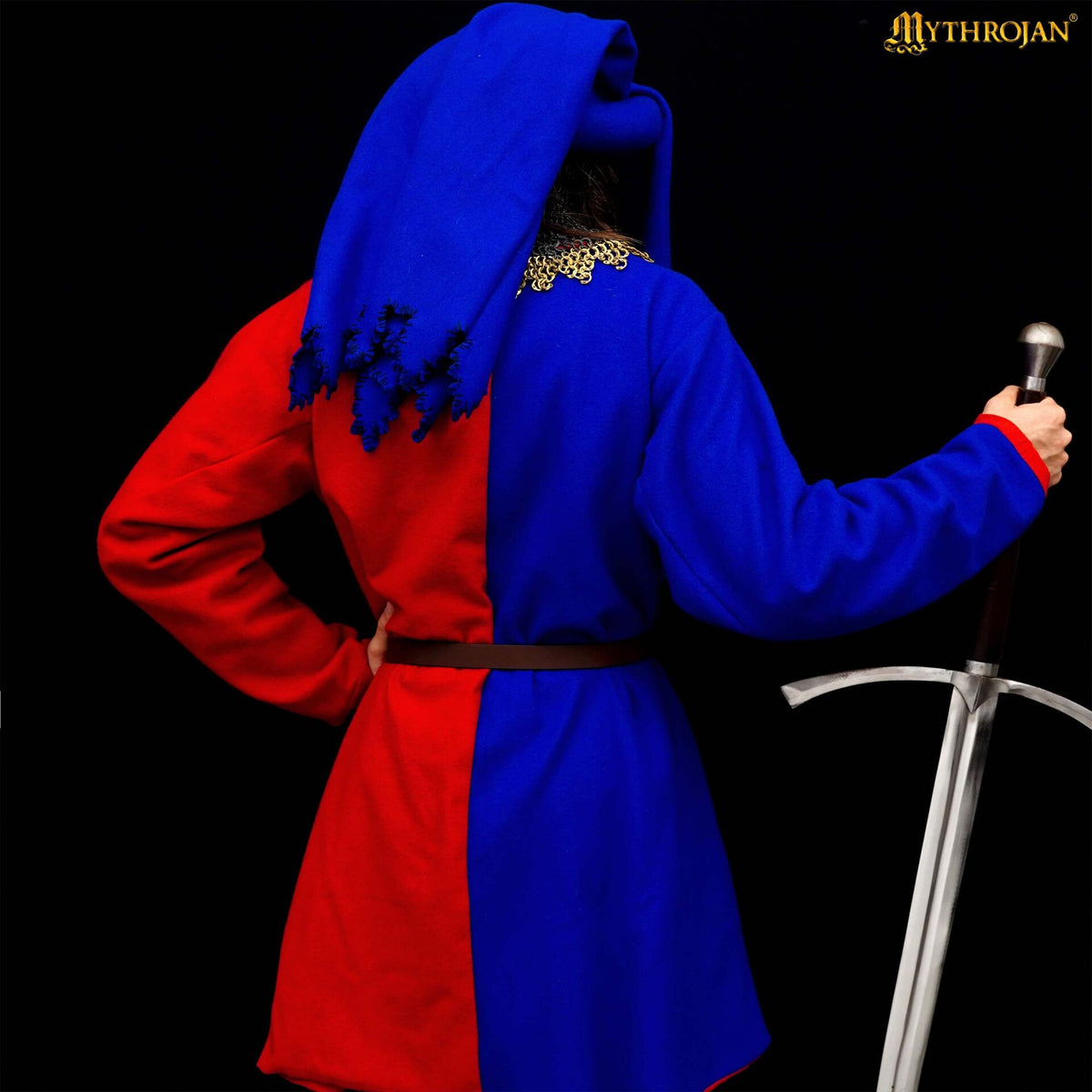 Abrigo medieval de lana siglos XIV-XV modelo Houppelande