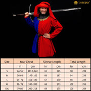 Abrigo medieval de lana siglos XIV-XV modelo Houppelande