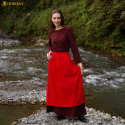 Delantal medieval Renacentista, color rojo