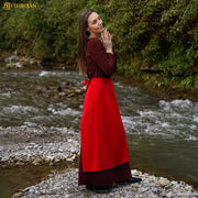 Delantal medieval Renacentista, color rojo