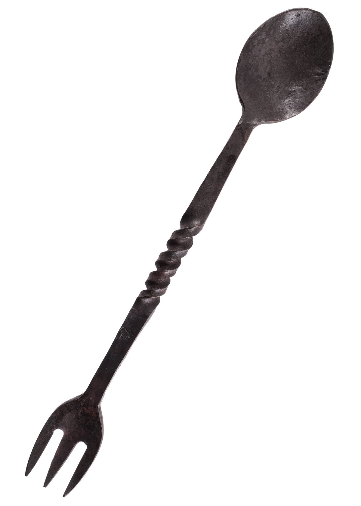 Cuchara y tenedor medieval en una sola pieza