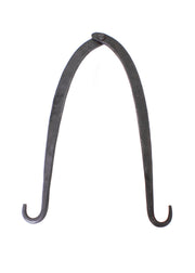 Soporte de olla ajustable con dos ganchos, forjado a mano