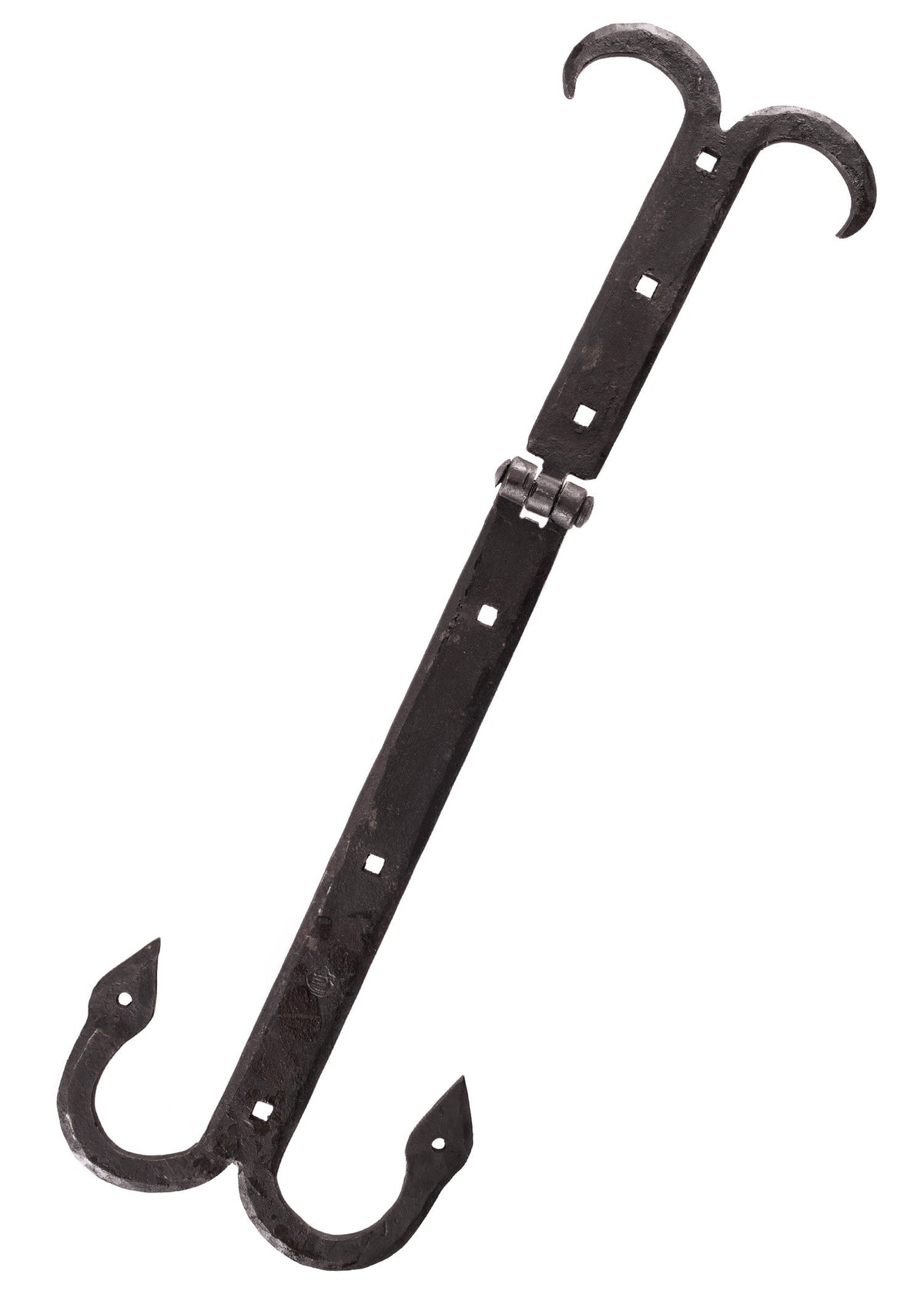 Bisagra de cofre medieval, acero forjado a mano