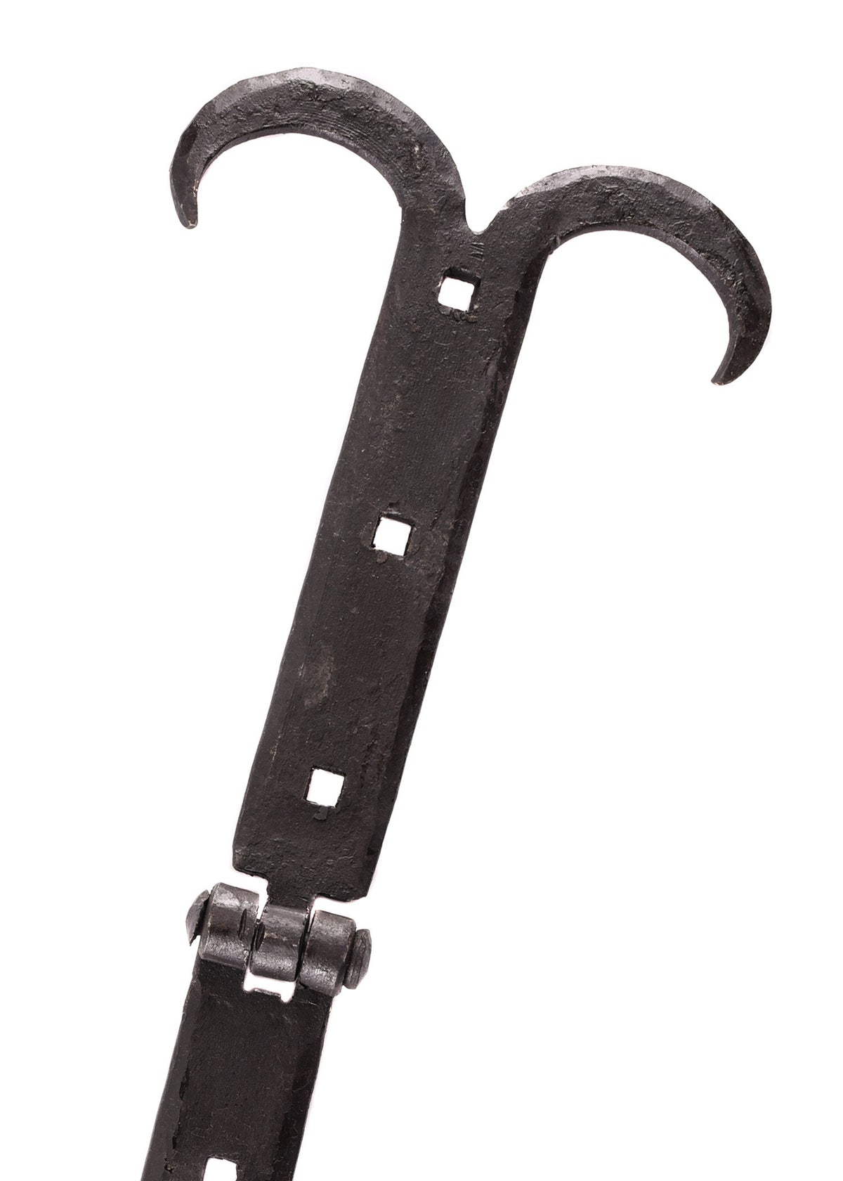 Bisagra de cofre medieval, acero forjado a mano