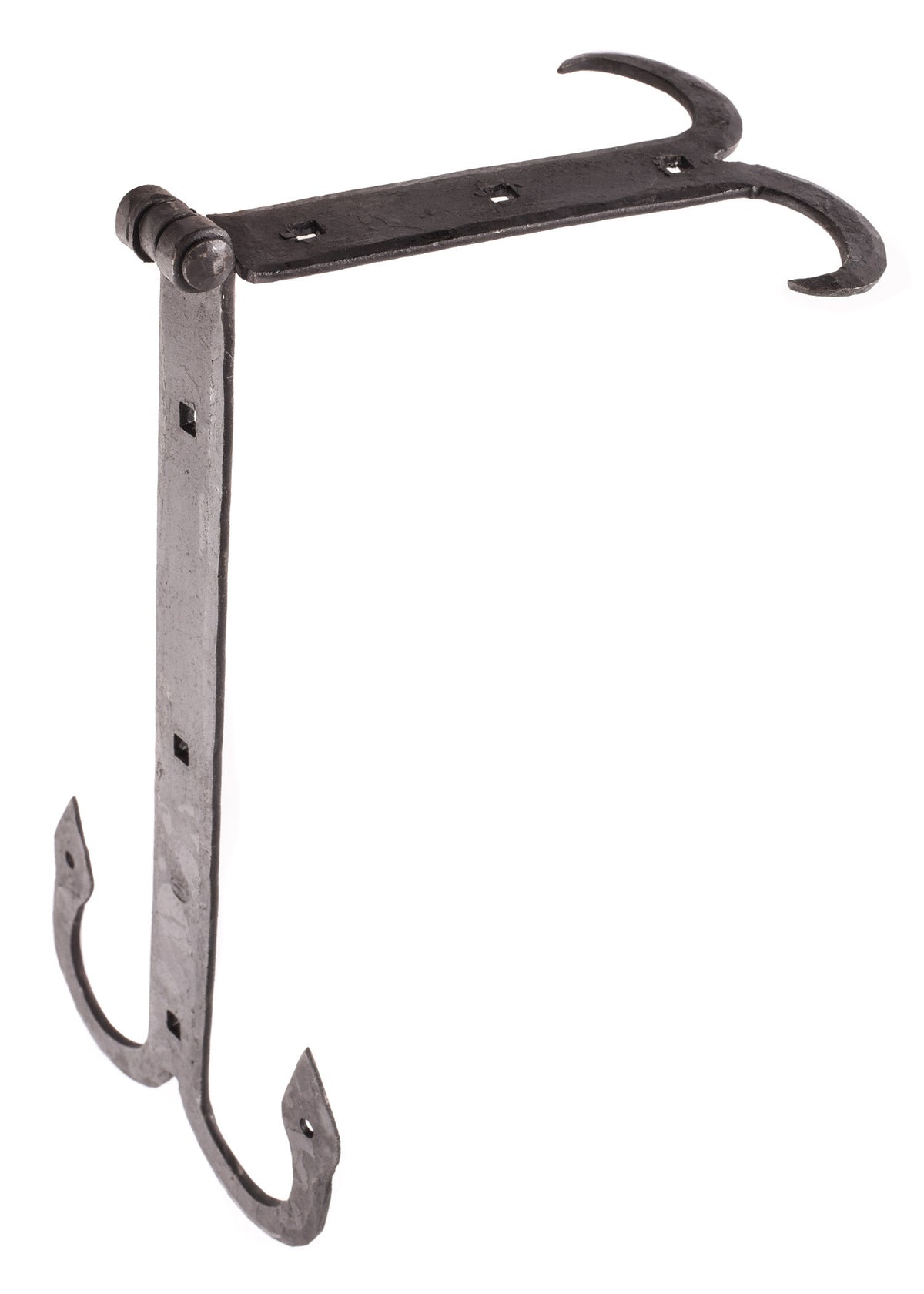 Bisagra de cofre medieval, acero forjado a mano