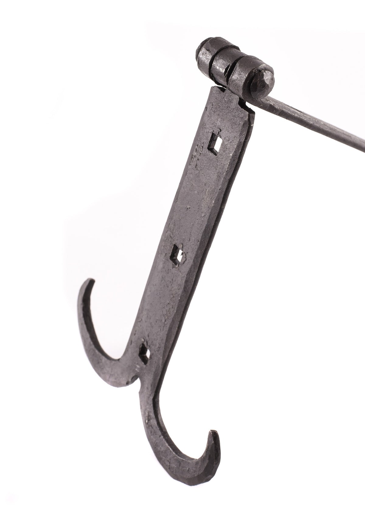 Bisagra de cofre medieval, acero forjado a mano
