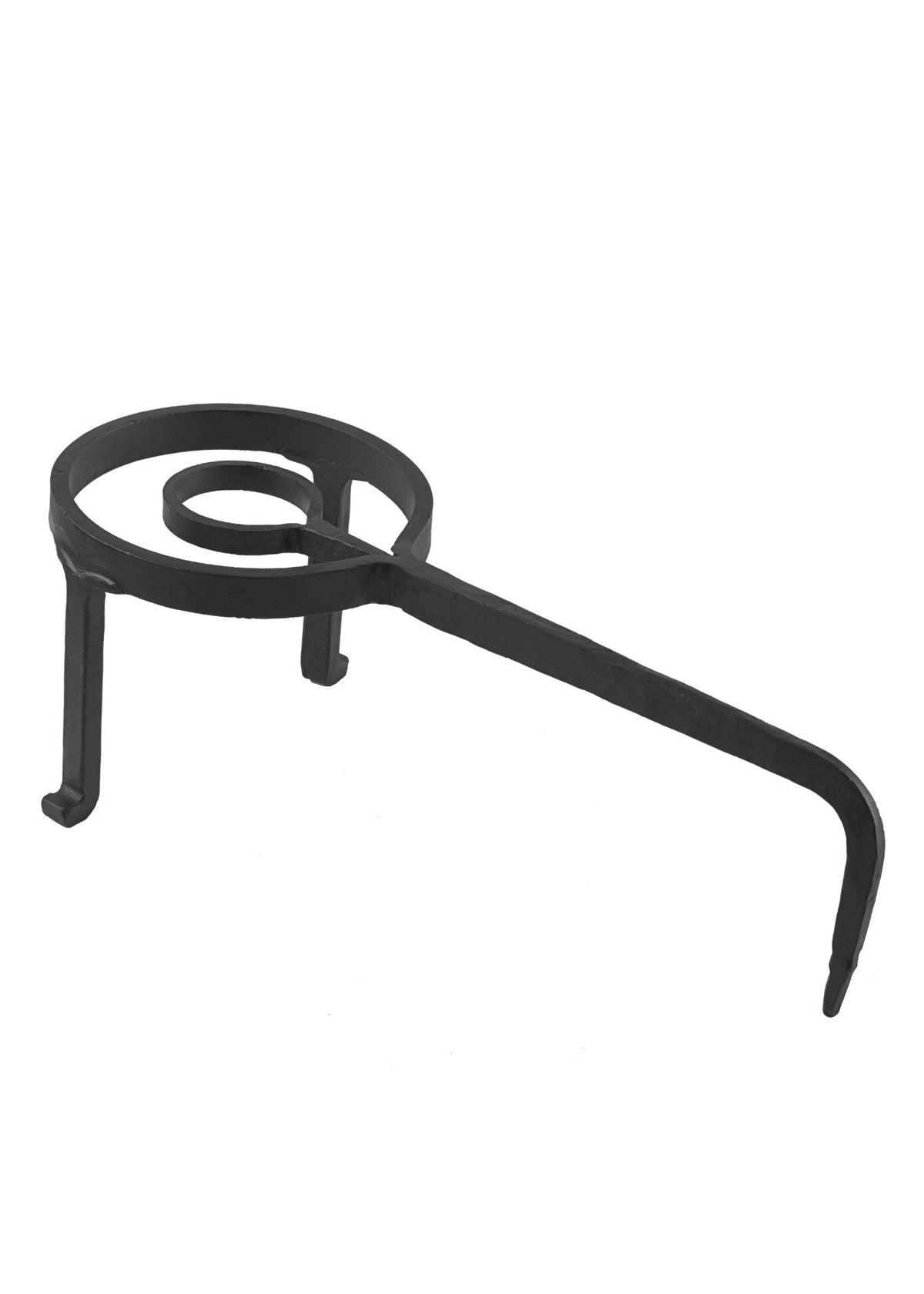 Soporte de cocina medieval, trípode forjado a mano