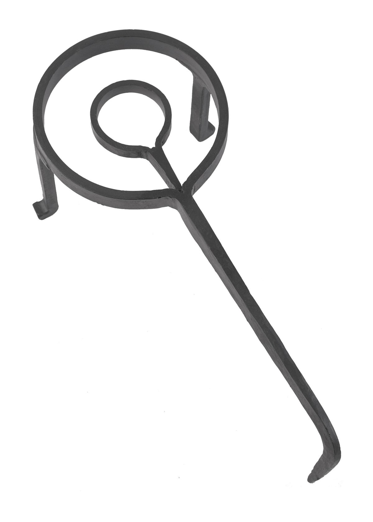 Soporte de cocina medieval, trípode forjado a mano