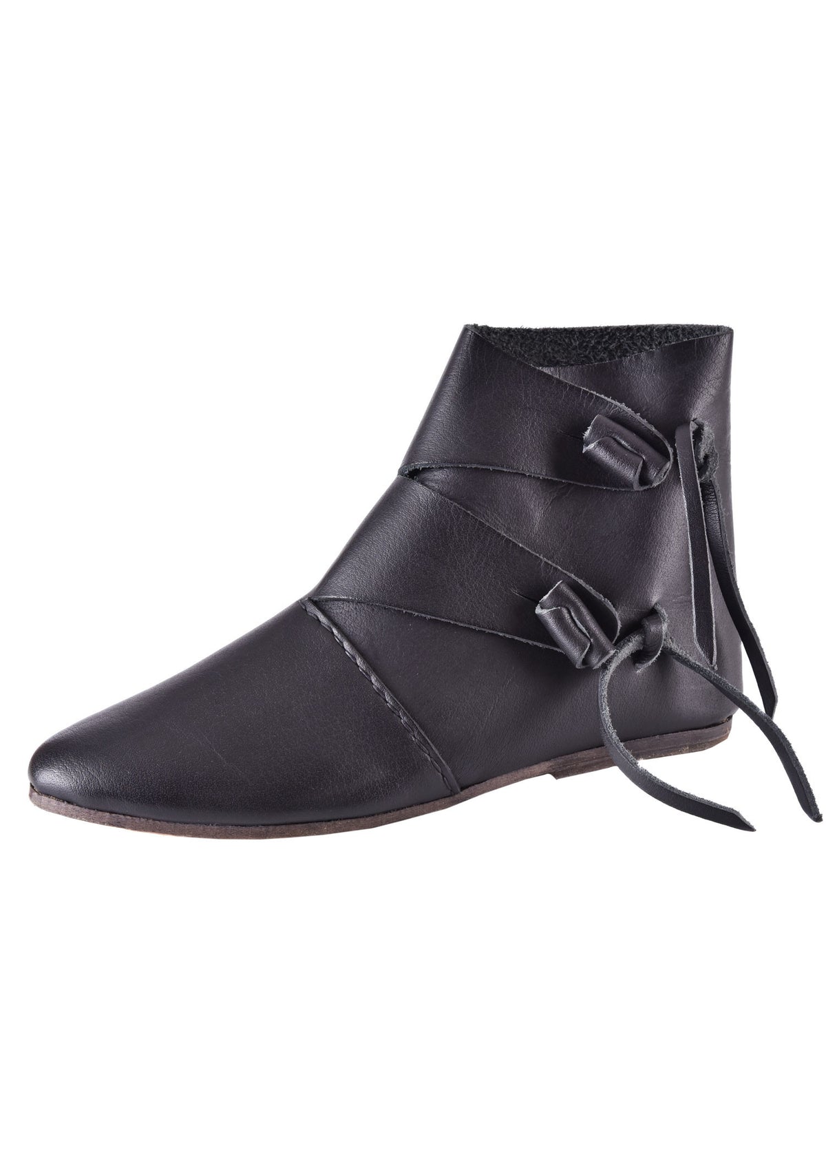 Zapatos vikingos medievales tempranos Jorvik, negro